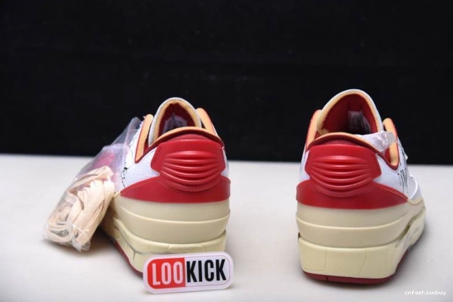 DJ4375-106 SP Low Jordan Red White Off-White Retro 2 0825